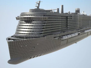 Costa Smeralda cruise ship 3D Model