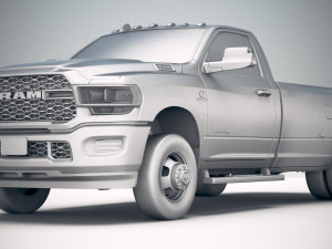 Ram 3500 HD Single Cab 2019 3D Model