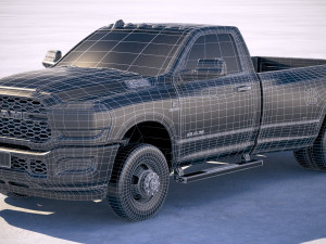Ram 3500 HD Single Cab 2019 3D Model