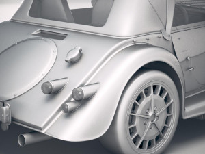 Morgan Plus 8 50th Anniversary 2018 with Roof 3D-Modell