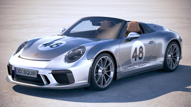 Porsche 911 Speedster 2019 Heritage Model 3D .c4d .max .obj .3ds .fbx .stl .blend