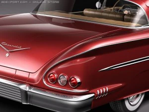 Chevrolet Impala 1958 Hardtop Coupe 3D Model