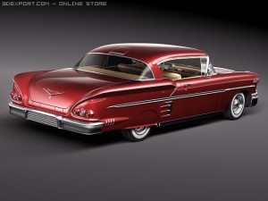 Chevrolet Impala 1958 Hardtop Coupe 3D Model