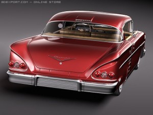 Chevrolet Impala 1958 Hardtop Coupe 3D Model