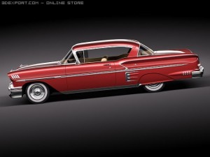 Chevrolet Impala 1958 Hardtop Coupe 3D Model