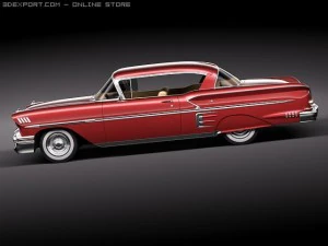 Chevrolet Impala 1958 Hardtop Coupe 3D Model