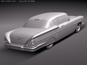 Chevrolet Impala 1958 Hardtop Coupe 3D Model