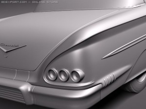Chevrolet Impala 1958 Hardtop Coupe 3D Model