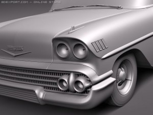 Chevrolet Impala 1958 Hardtop Coupe 3D Model