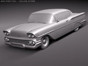 Chevrolet Impala 1958 Hardtop Coupe 3D Model