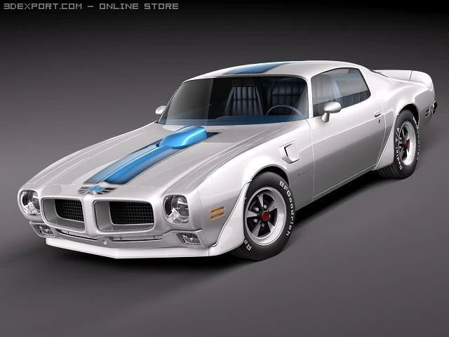 Pontiac Firebird Trans Am 1970-1973 3D Model .c4d .max .obj .3ds .fbx .stl .blend 