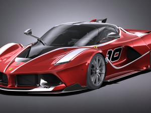 Ferrari FXX K 2015 lowpoly 3D Model