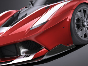 Ferrari FXX K 2015 lowpoly Model 3D