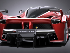 Ferrari FXX K 2015 lowpoly Model 3D
