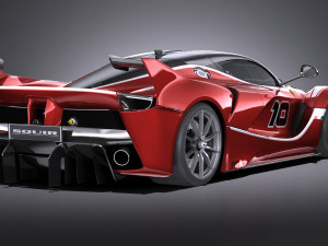 Ferrari FXX K 2015 lowpoly Model 3D
