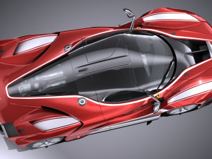 Ferrari FXX K 2015 lowpoly Model 3D