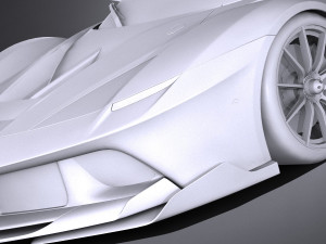 Ferrari FXX K 2015 lowpoly Model 3D