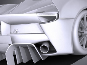 Ferrari FXX K 2015 lowpoly Model 3D