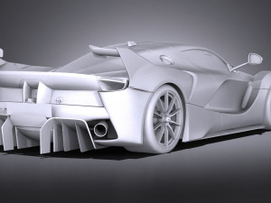 Ferrari FXX K 2015 lowpoly Model 3D