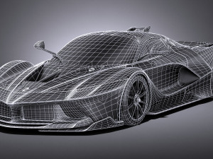 Ferrari FXX K 2015 lowpoly Model 3D