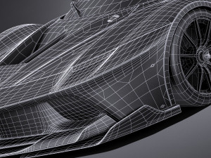 Ferrari FXX K 2015 lowpoly Model 3D