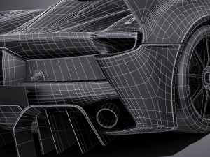 Ferrari FXX K 2015 lowpoly Model 3D