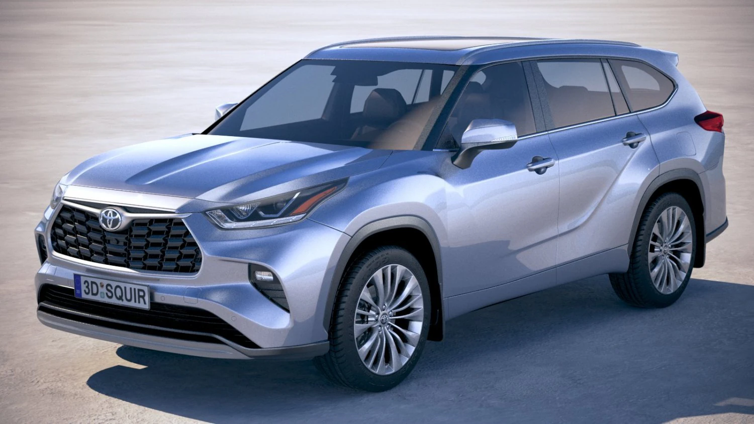 Toyota Highlander 2020 3D Model .c4d .max .obj .3ds .fbx .stl .blend 