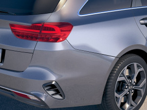 Kia Ceed Sportswagon 2019 with interior Model 3D