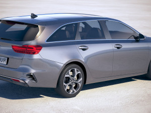 Kia Ceed Sportswagon 2019 with interior Model 3D