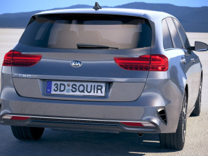 Kia Ceed Sportswagon 2019 with interior Model 3D