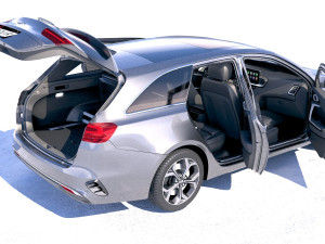 Kia Ceed Sportswagon 2019 with interior Model 3D