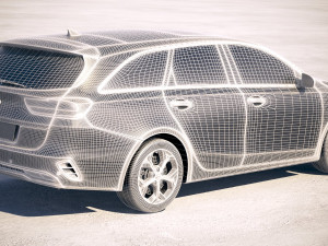 Kia Ceed Sportswagon 2019 with interior Model 3D