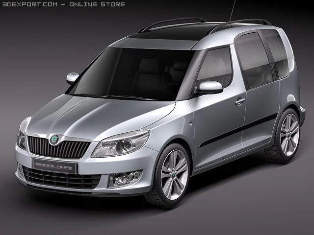 Skoda Roomster 2011 3D Model .c4d .max .obj .3ds .fbx .stl .blend 