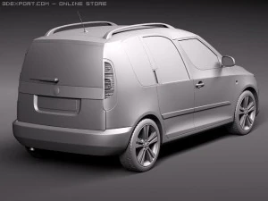 Skoda Roomster 2011 3D Model