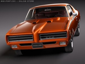Pontiac GTO 1969 The Judge 3D Модель