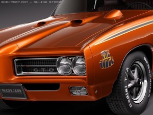 Pontiac GTO 1969 The Judge 3D Модель