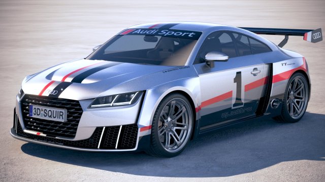 Audi TT RS Clubsport Turbo 2017 Modèle 3D .c4d .max .obj .3ds .fbx .stl .blend