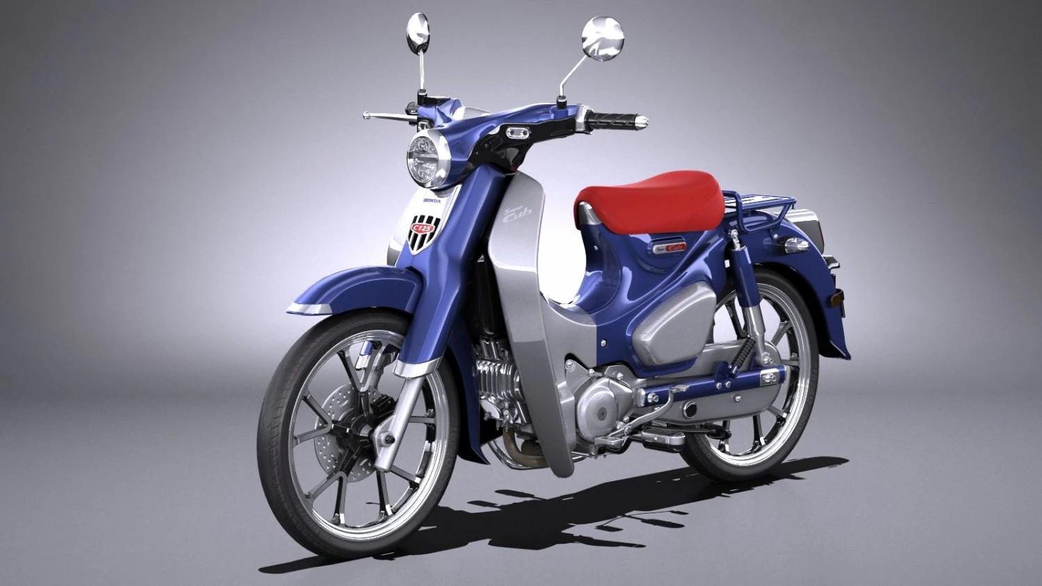 Honda Super Cub C125 2019 3D Model .c4d .max .obj .3ds .fbx .stl .blend 