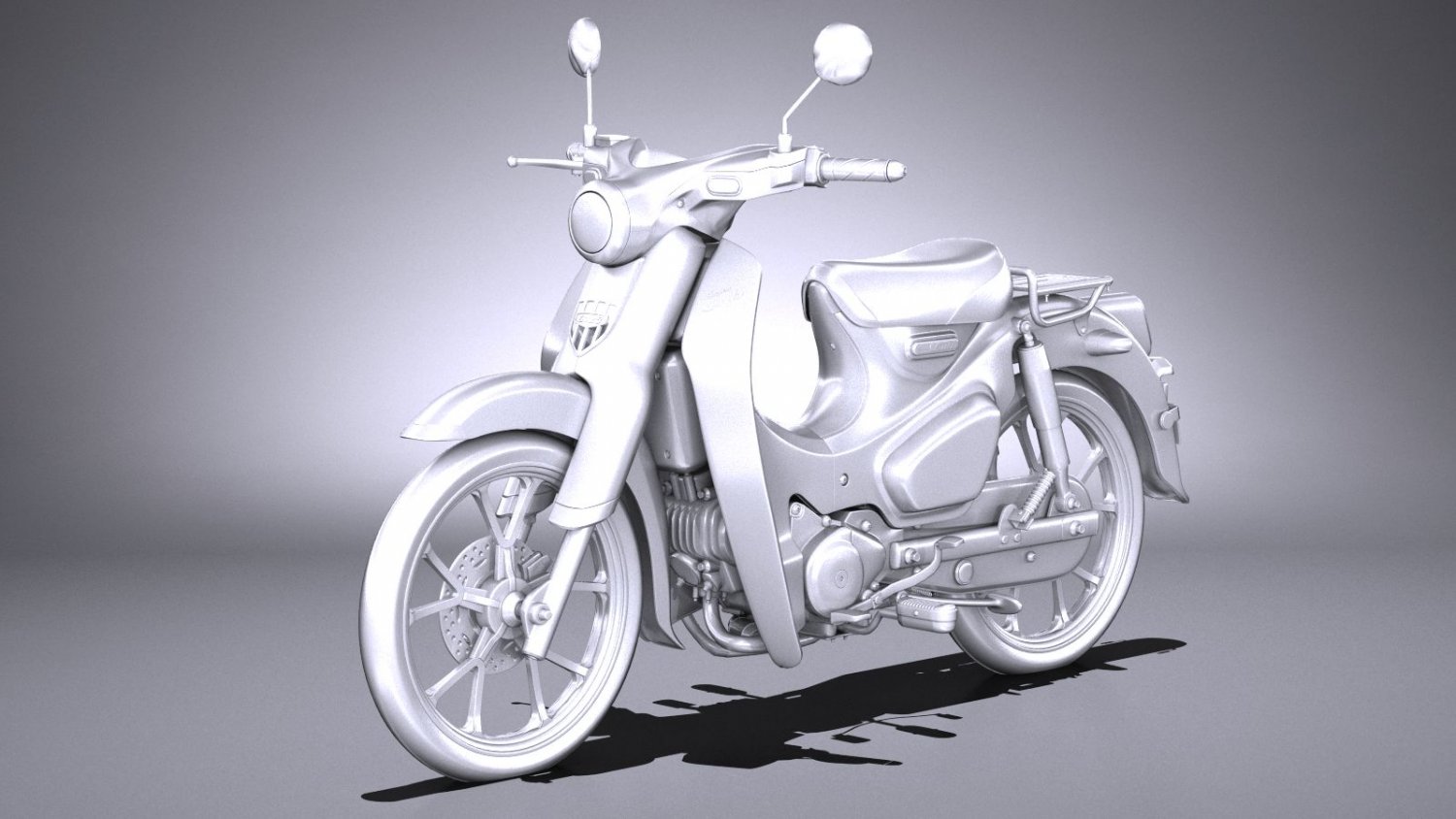 Honda Super Cub C125 2019 3D Model in Motorcycle 3DExport