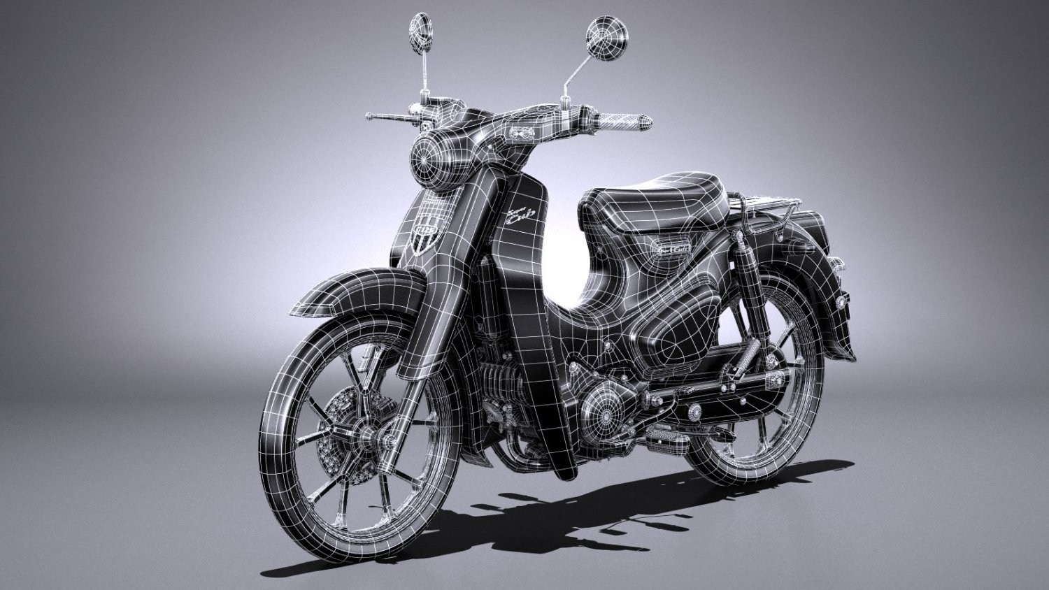 Honda Super Cub C125 2019 3D Model in Motorcycle 3DExport