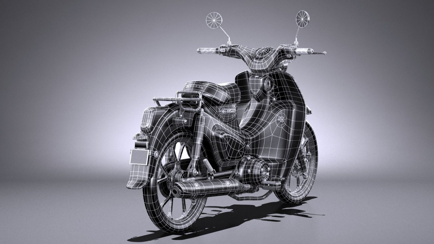 Honda Super Cub C125 2019 3D Model in Motorcycle 3DExport