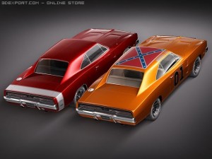 Dodge Charger 1969 RT - General Lee Modelo 3D