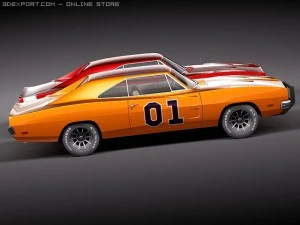Dodge Charger 1969 RT - General Lee 3D Model