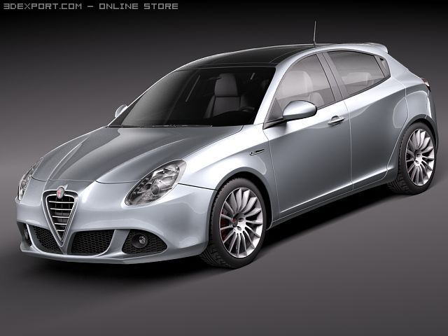 Alfa Romeo Giulietta 2011 3D Модель .c4d .max .obj .3ds .fbx .stl .blend 