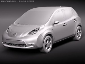 Nissan Leaf 2011 3D Modell