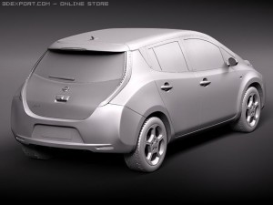 Nissan Leaf 2011 3D Modell