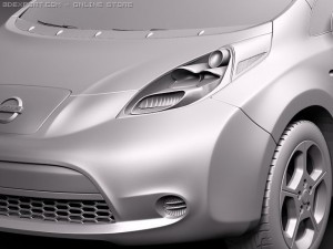 Nissan Leaf 2011 3D Modell