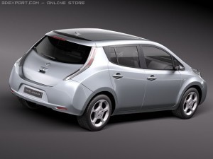 Nissan Leaf 2011 3D Modell