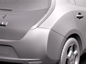Nissan Leaf 2011 3D Modell
