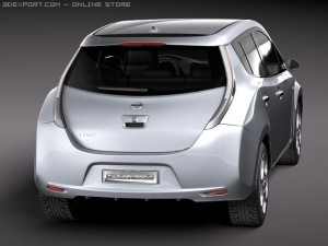 Nissan Leaf 2011 3D Modell